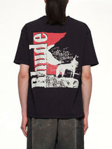 Moonlight Wolf Pocket T-Shirt in Vintage Black