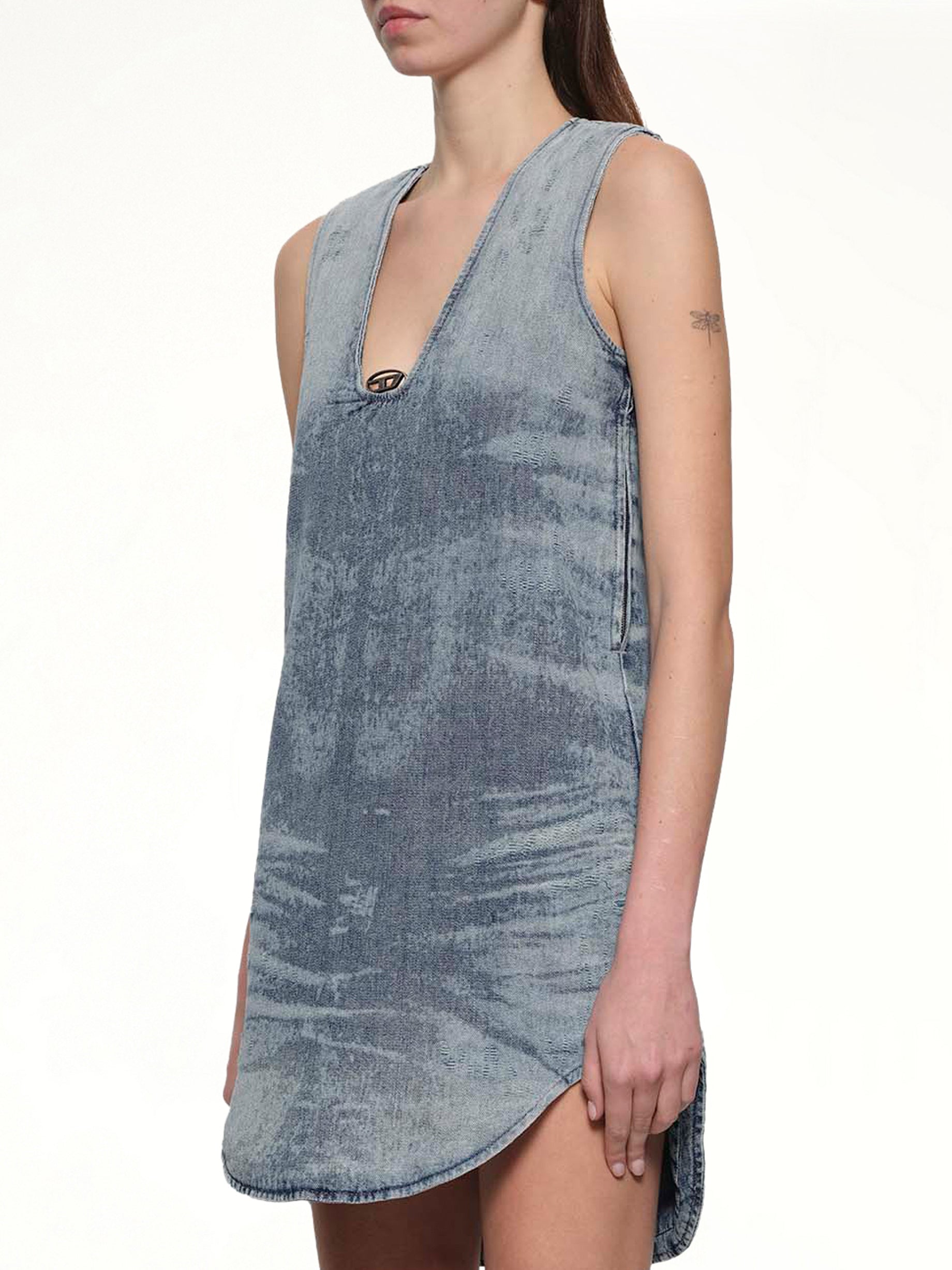 블루 DE-LARIS-DRESS-FSH