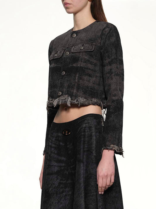 DE-GRAFFY-FSH Denim Jacket in Black