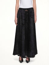 DE-HANNIE-FSH Denim Skirt in Black