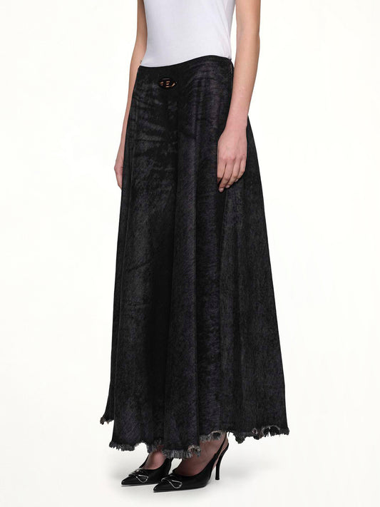 DE-HANNIE-FSH Denim Skirt in Black