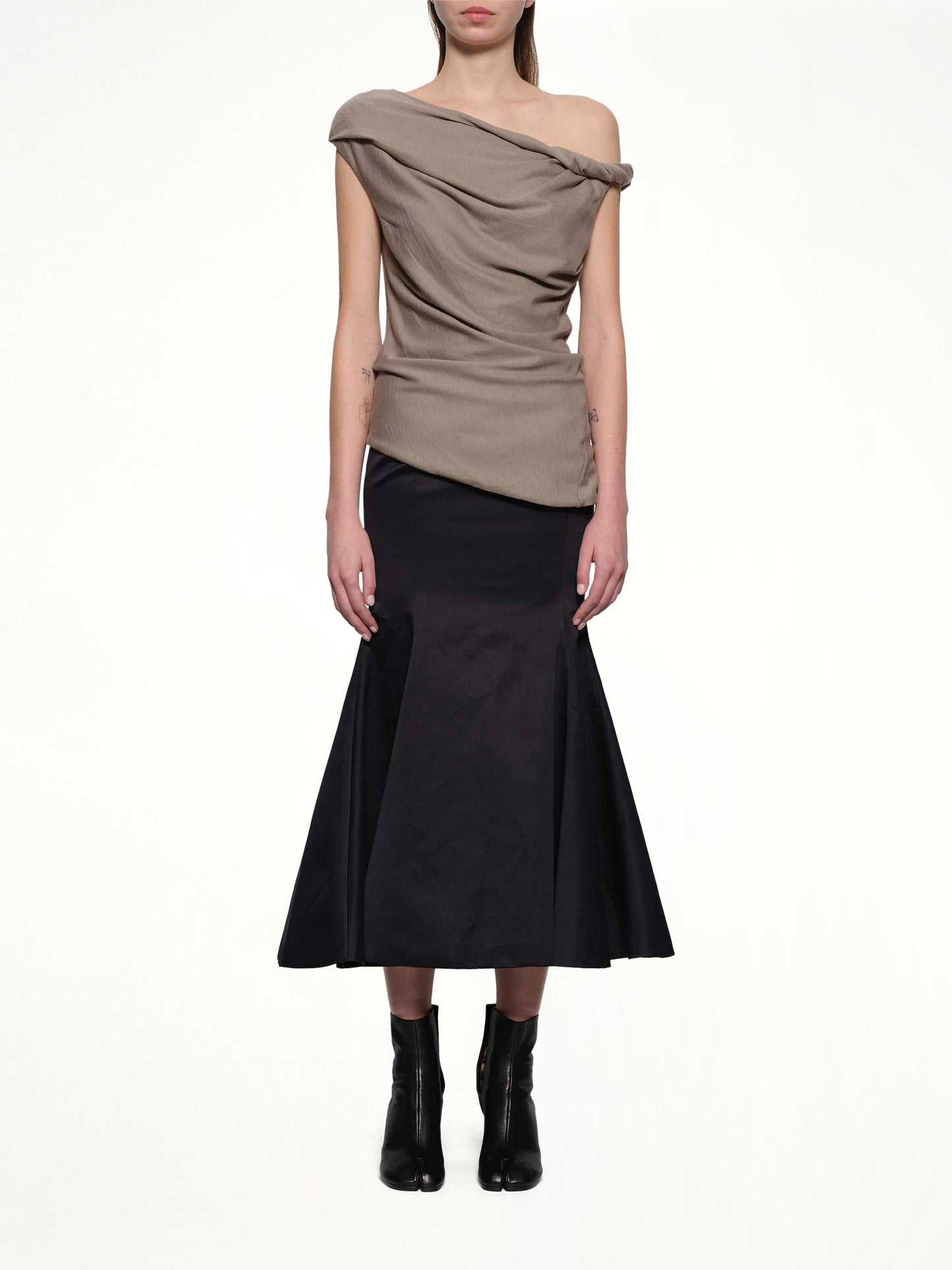 Jersey Twist Top in Beige