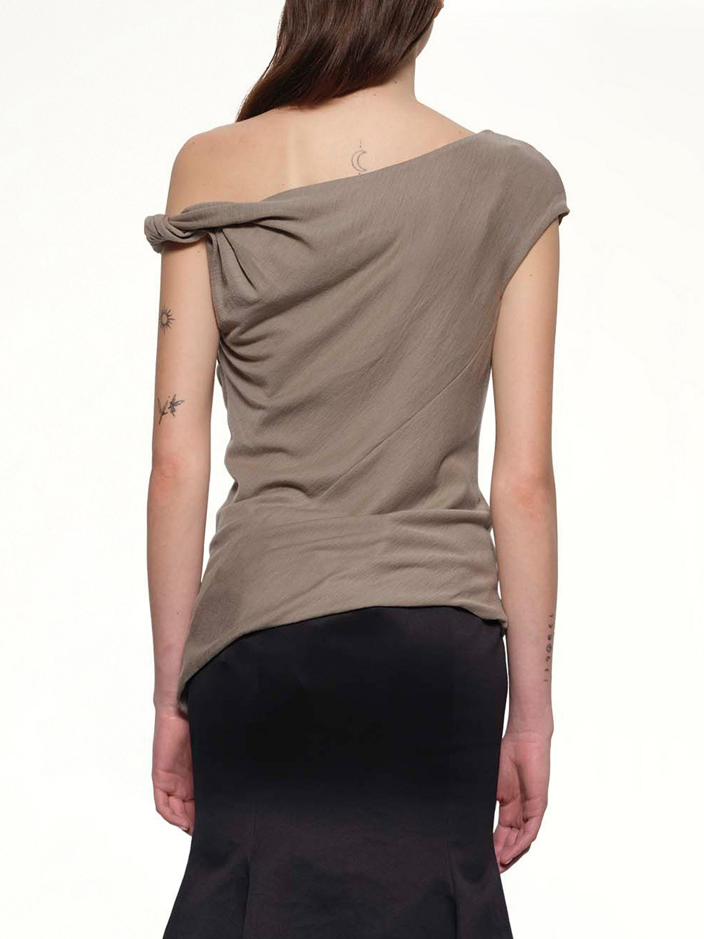 Jersey Twist Top in Beige
