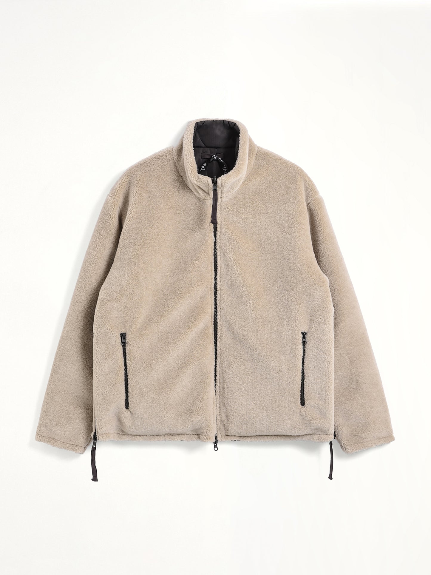 Military Reversible Down Boa Jacket in Dark Chocolate