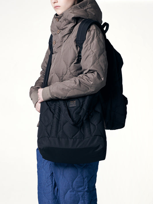 Military Zip Tote Down Bag M in Black