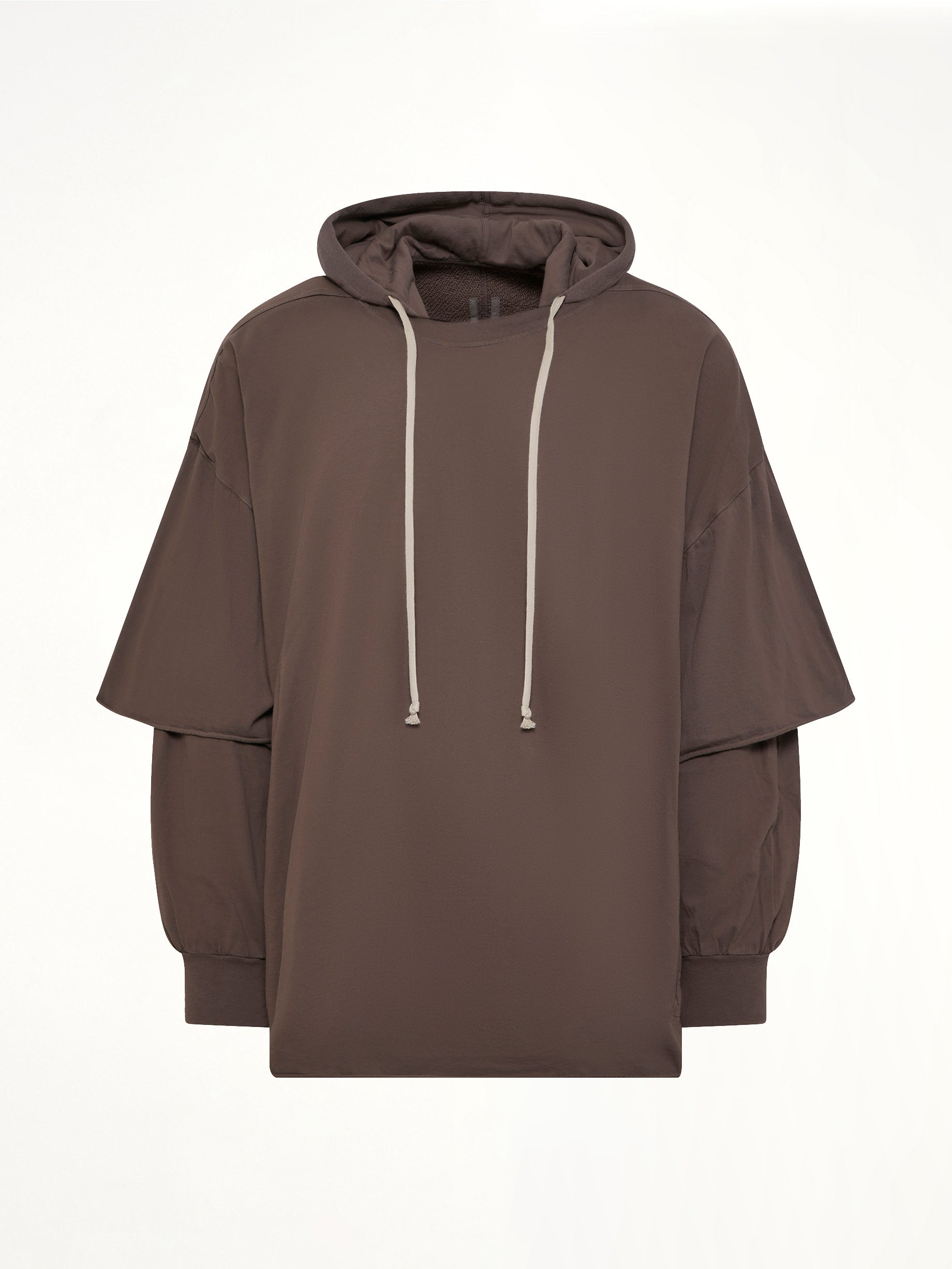 RICK OWENS DRKSHDW Tommy Hustler Hoodie in Dust Product Photo from MARAIS