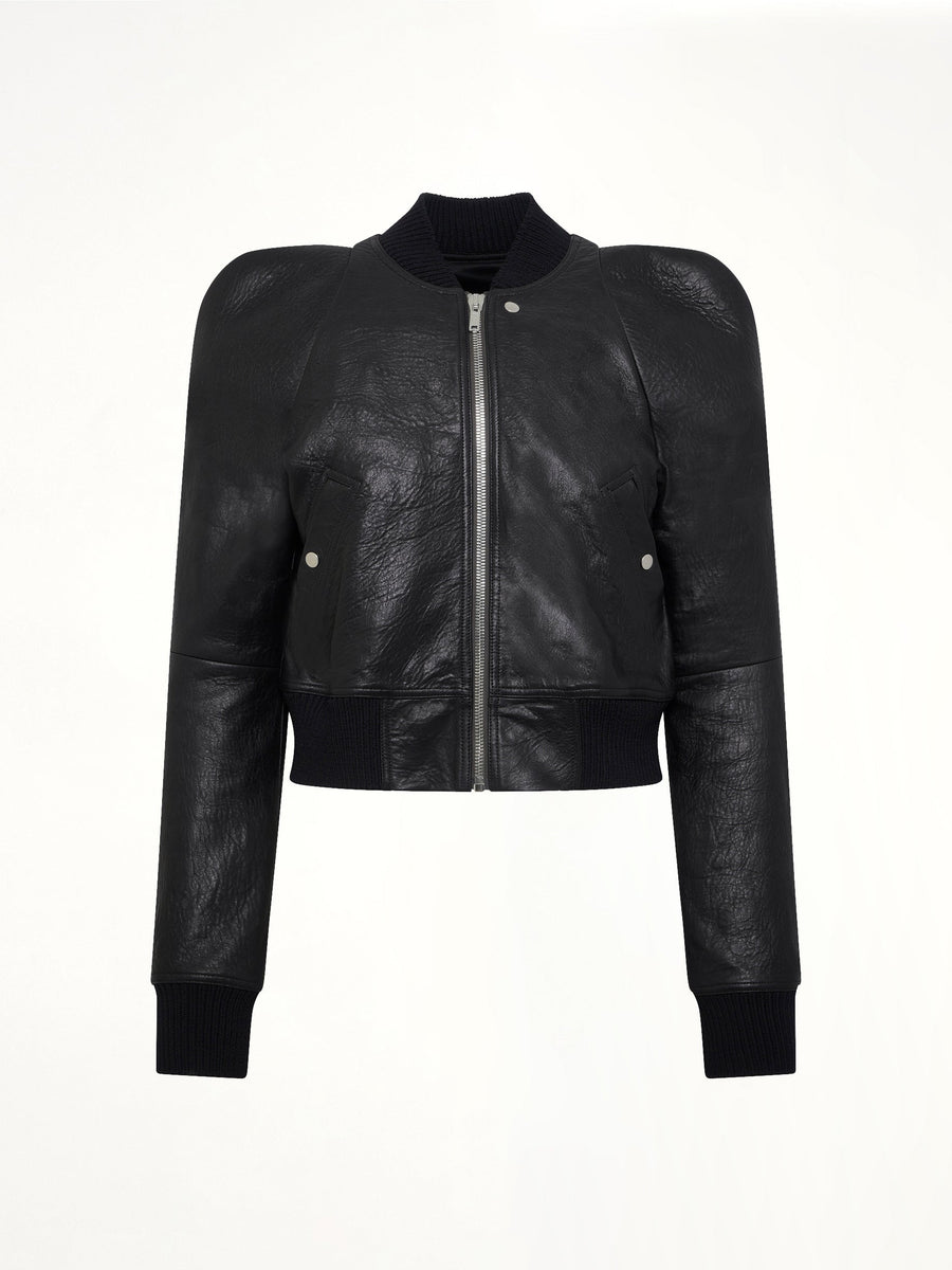 Temple Flight Leather Jacket in Black