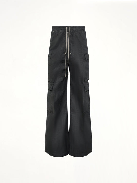 Denim Double Cargo Jumbo Belas in Black