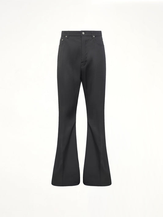 Cotton Poplin Bolan Bootcut in Black