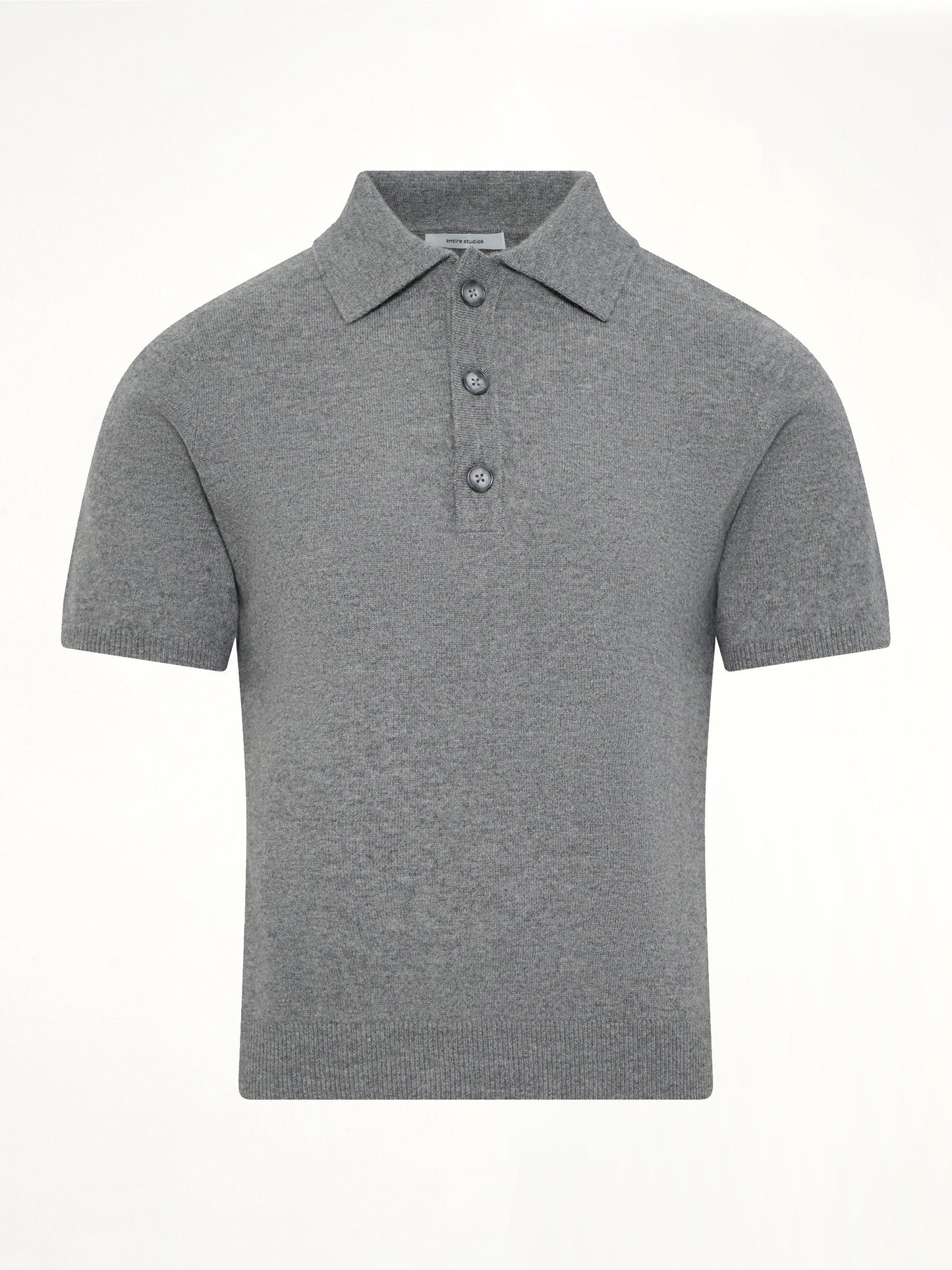 Short Sleeve Knit Polo in Concrete