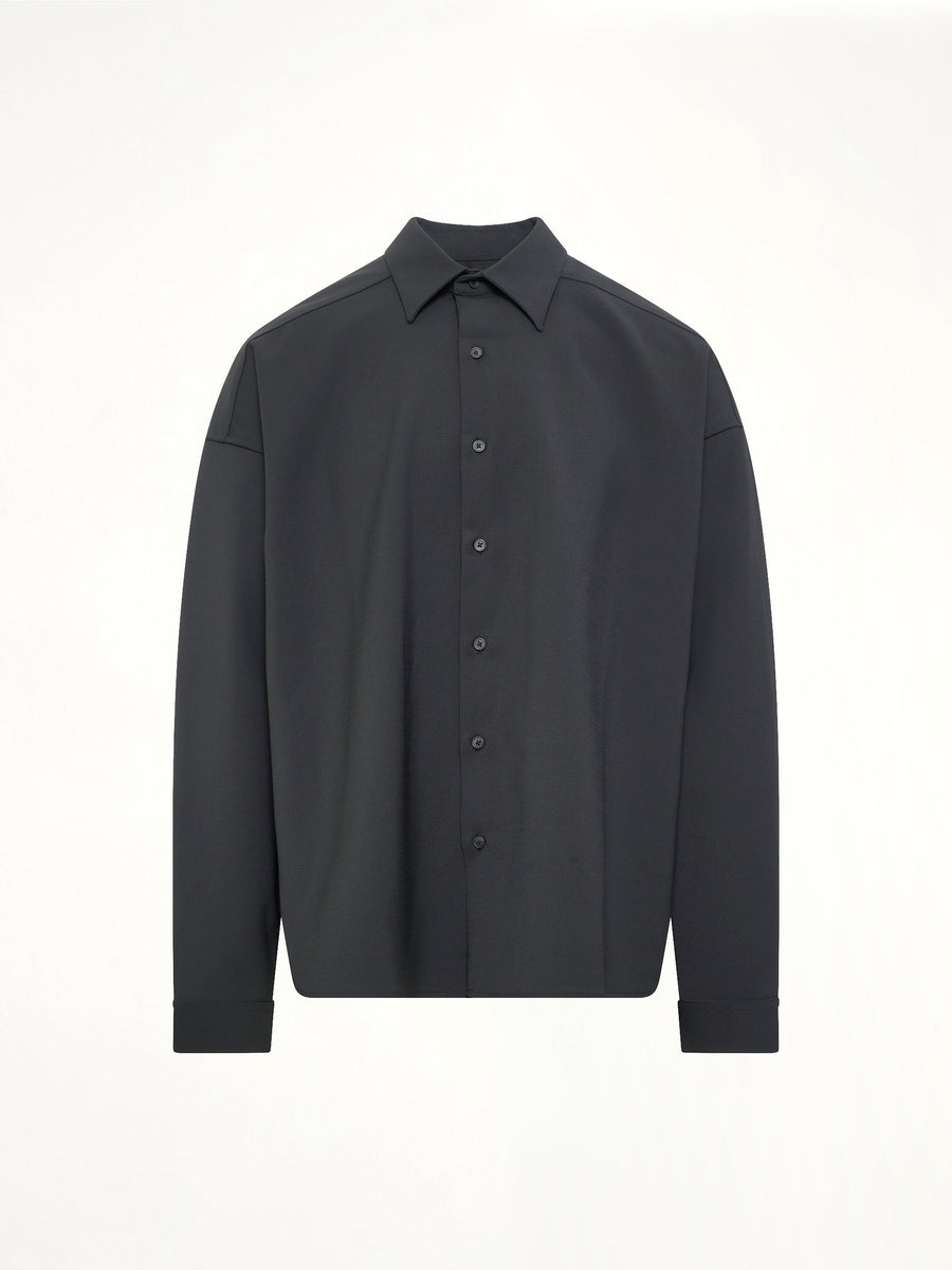 Miller Shirt in Black Wool