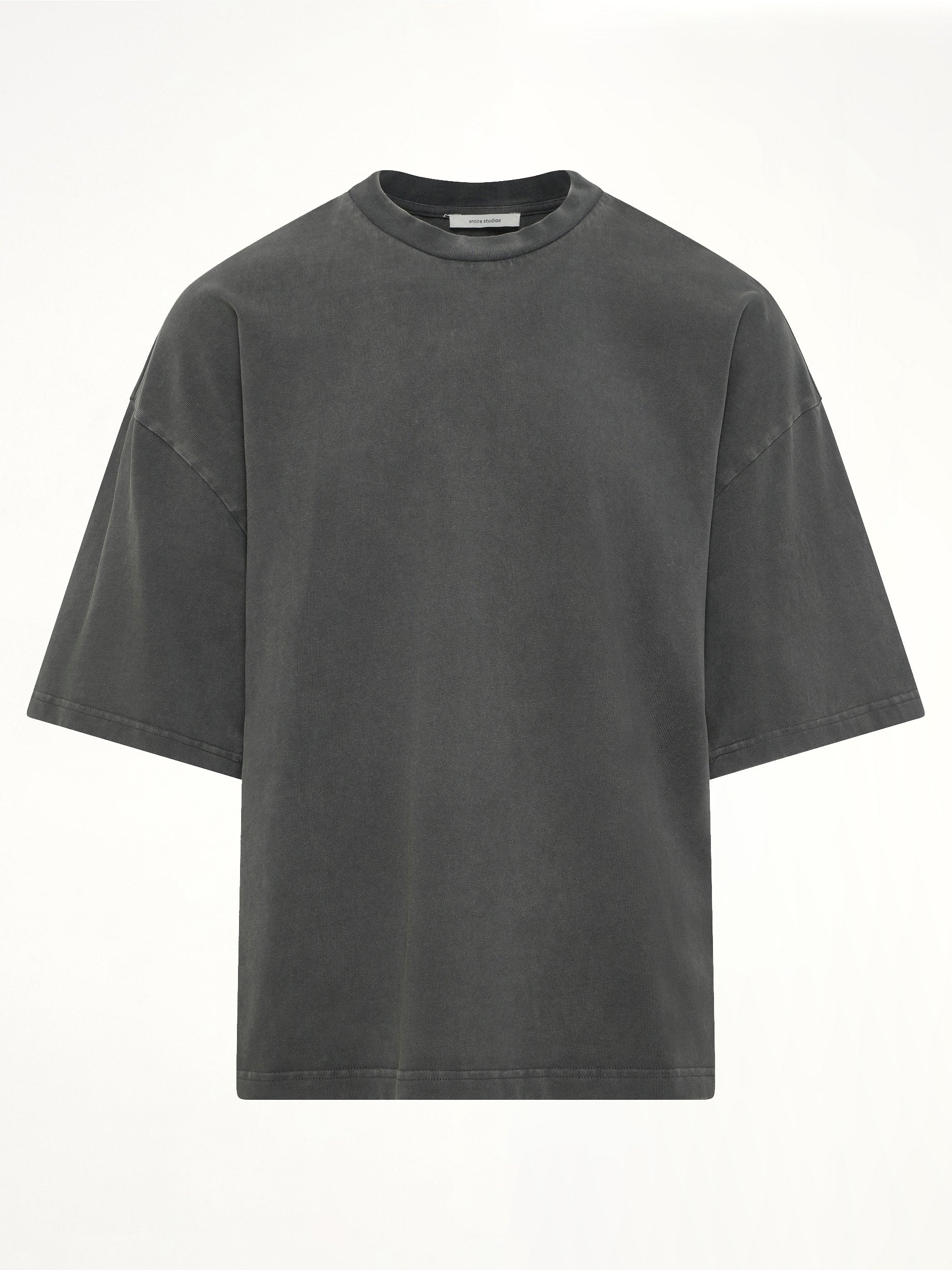 ENTIRE STUDIOS Heavy Boxy T-Shirt in Washed Black Product Photo from MARAIS