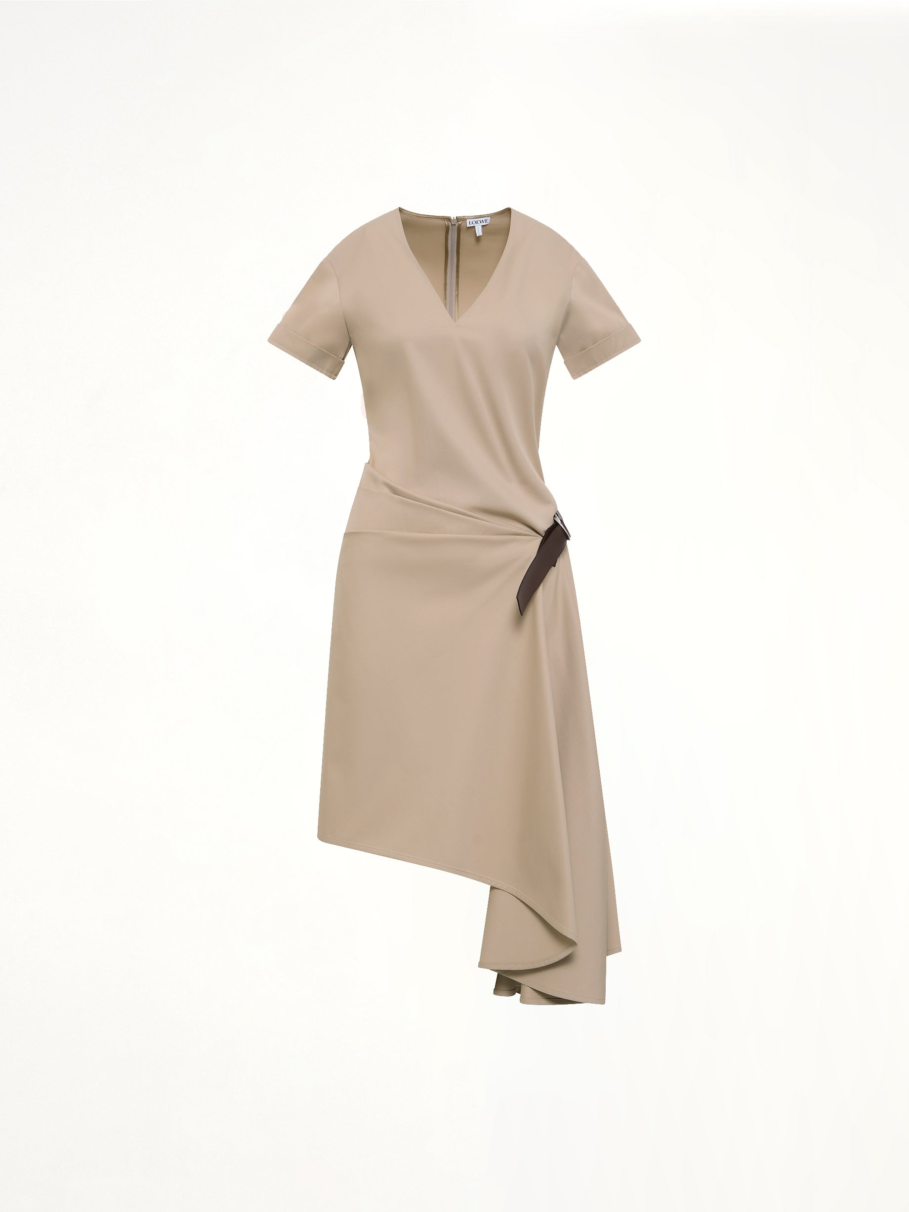 LOEWE Belted Dress in Beige Product Photo from MARAIS