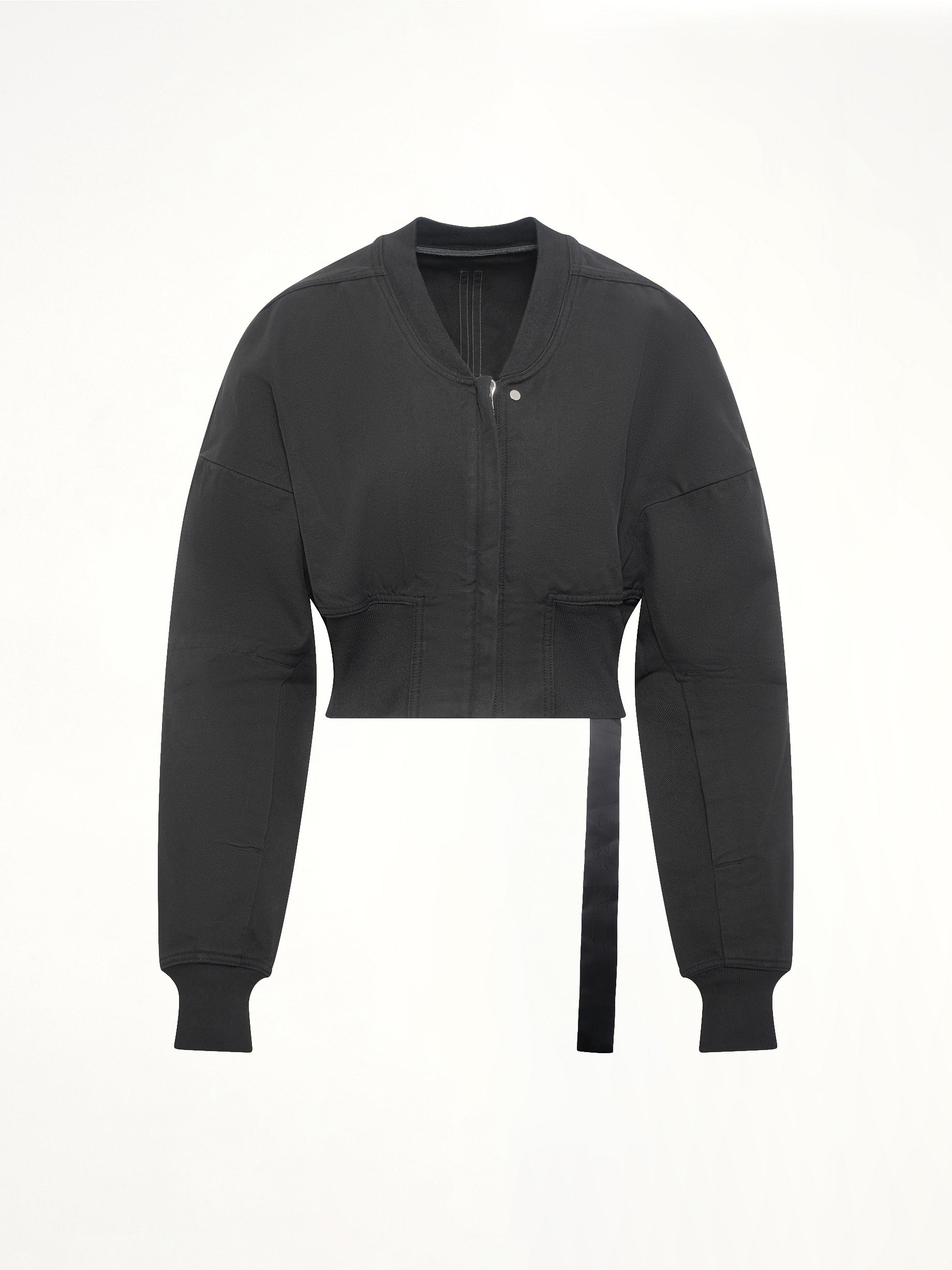 RICK OWENS DRKSHDW Flight Jacket Cropped in Black Product Photo from MARAIS