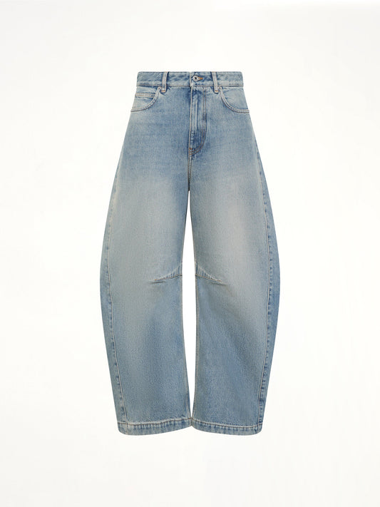 Barrel Jeans in Washed Denim