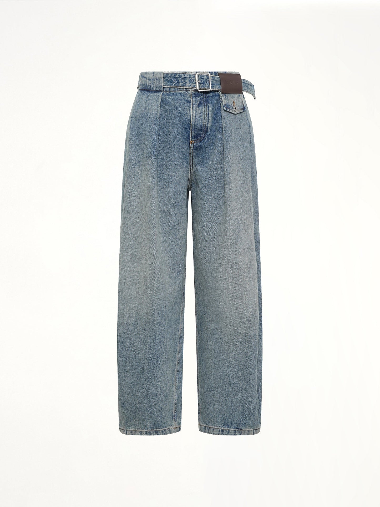 Belted Jeans AF in Washed Denim