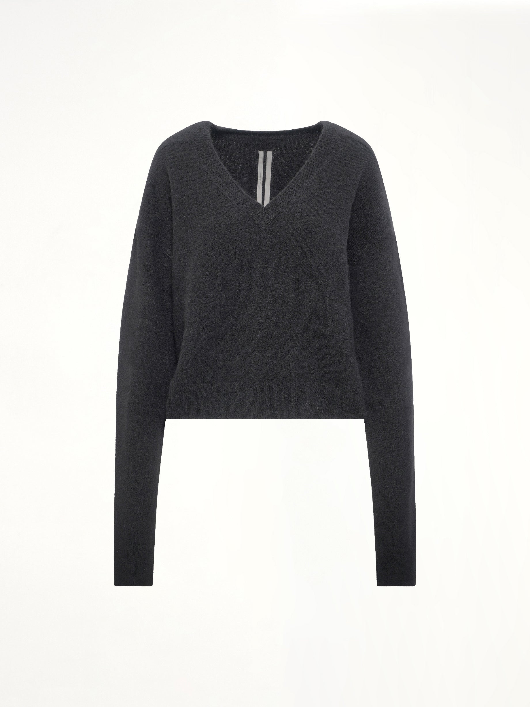 RICK OWENS , Tommy V Neck in Black Product Photo from MARAIS