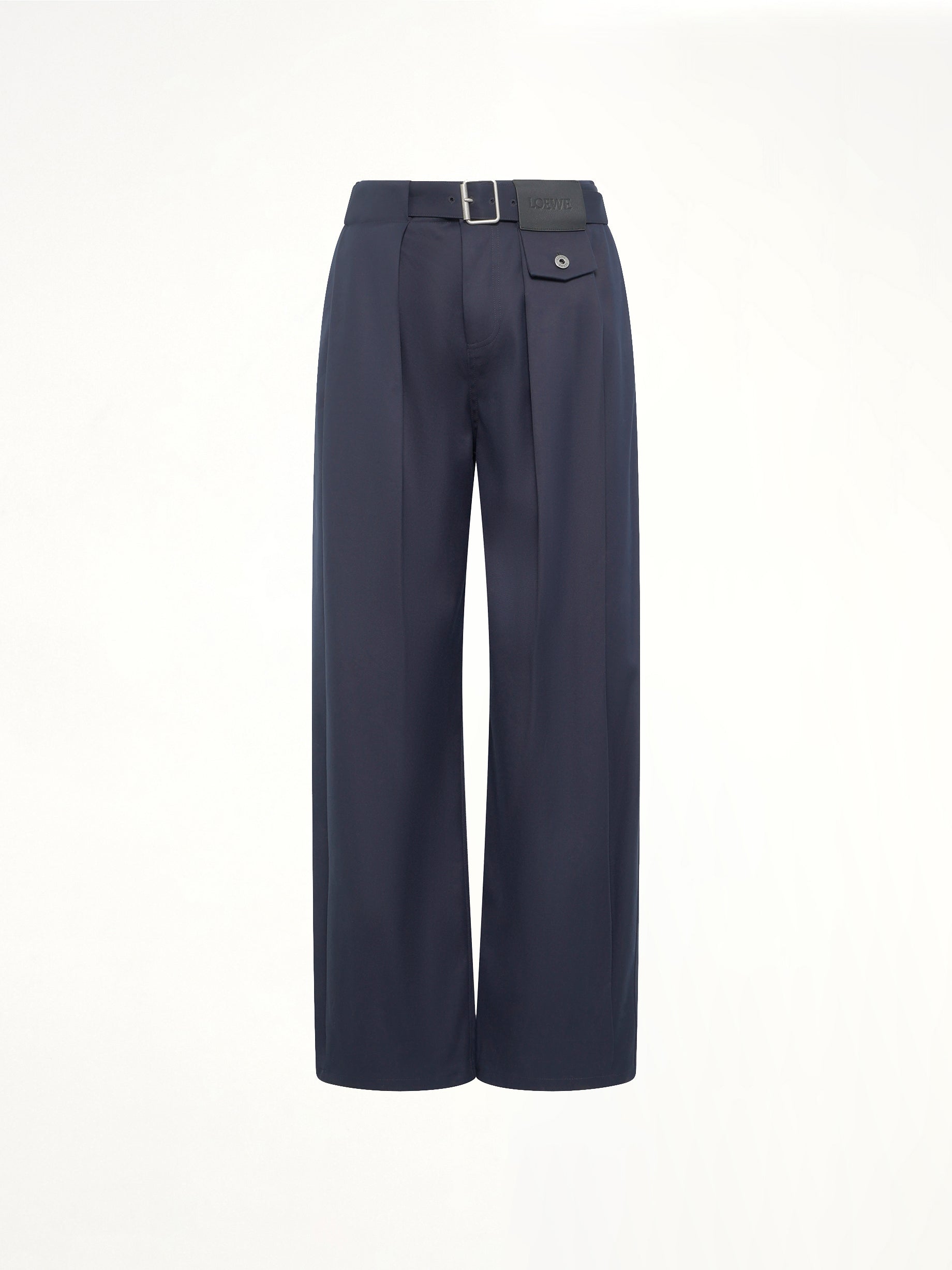 LOEWE Belted Trouser AF in Dark Navy Product Photo from MARAIS