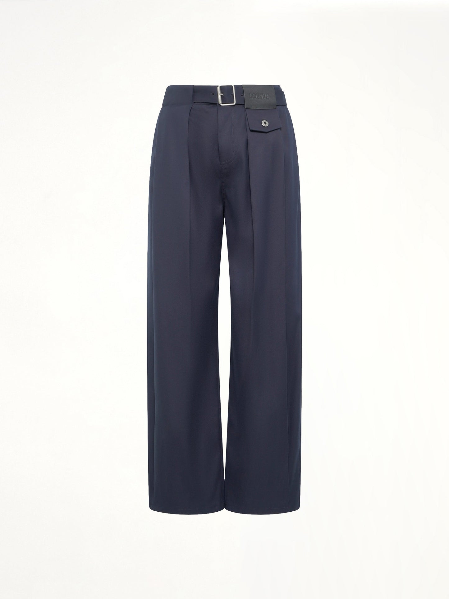 Belted Trouser AF in Dark Navy