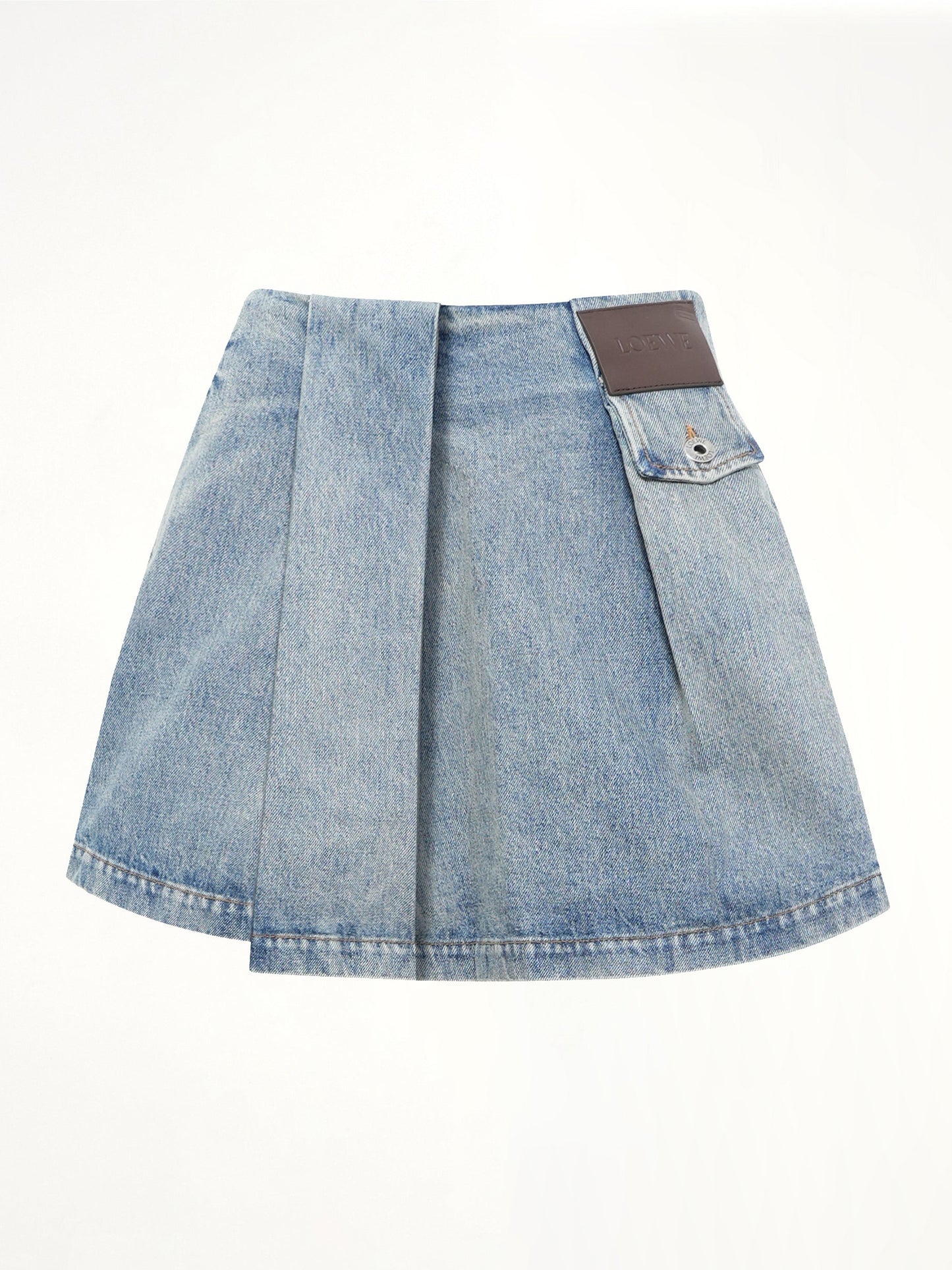 Mini Skirt in Washed Denim