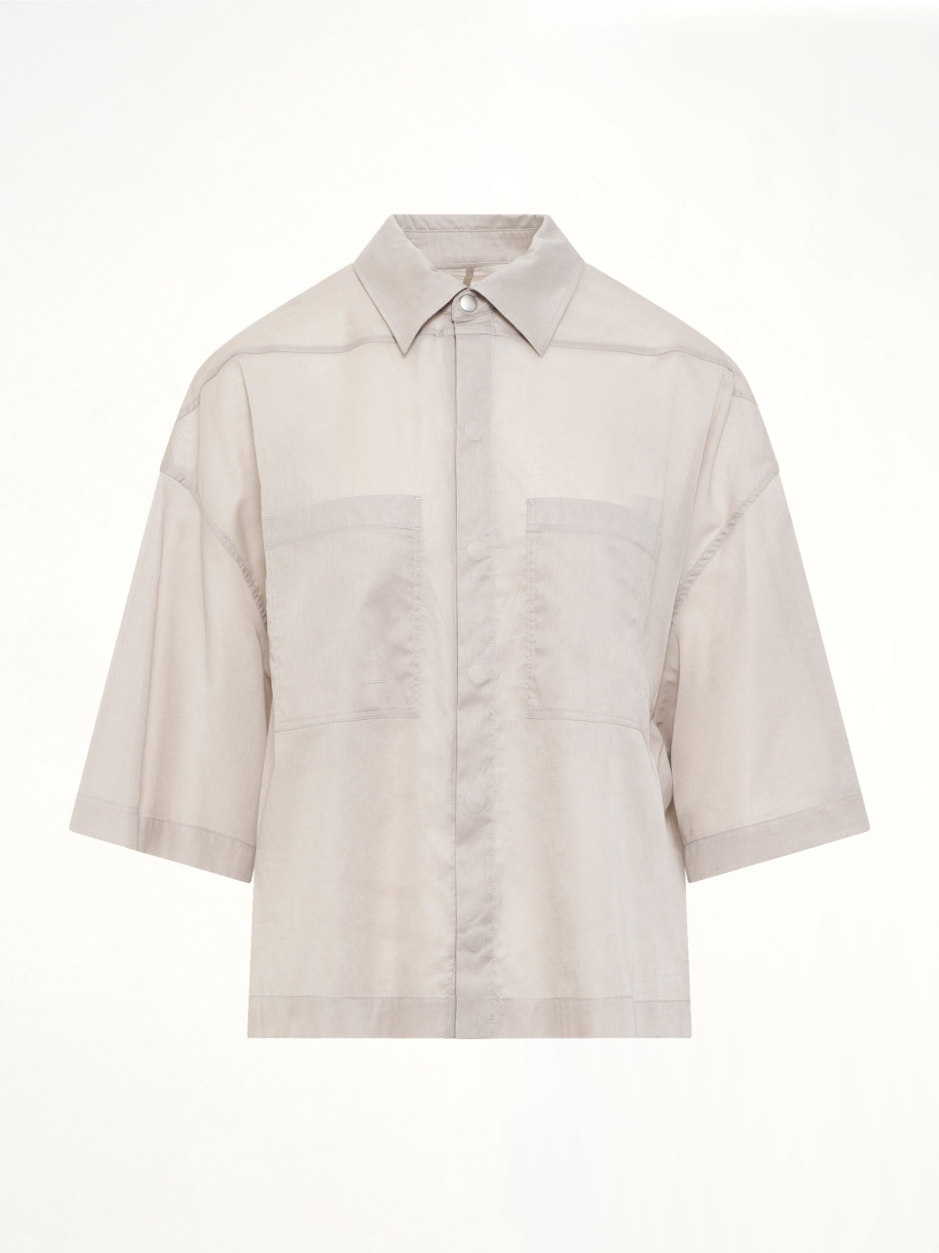 RICK OWENS Tommy Shirt in Pearl Product Photo from MARAIS