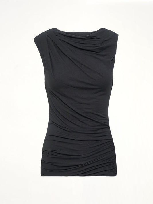 Drape Tank in Black