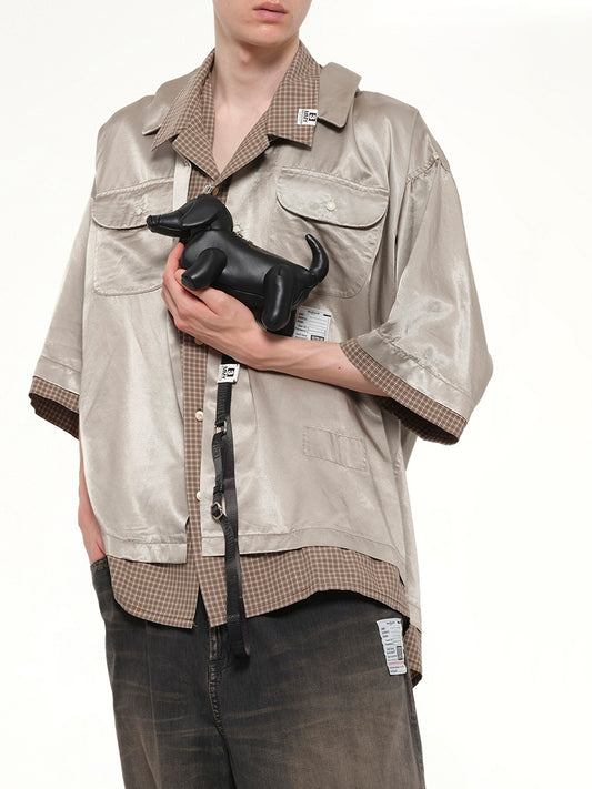 Mini Dachshund Bag in Black