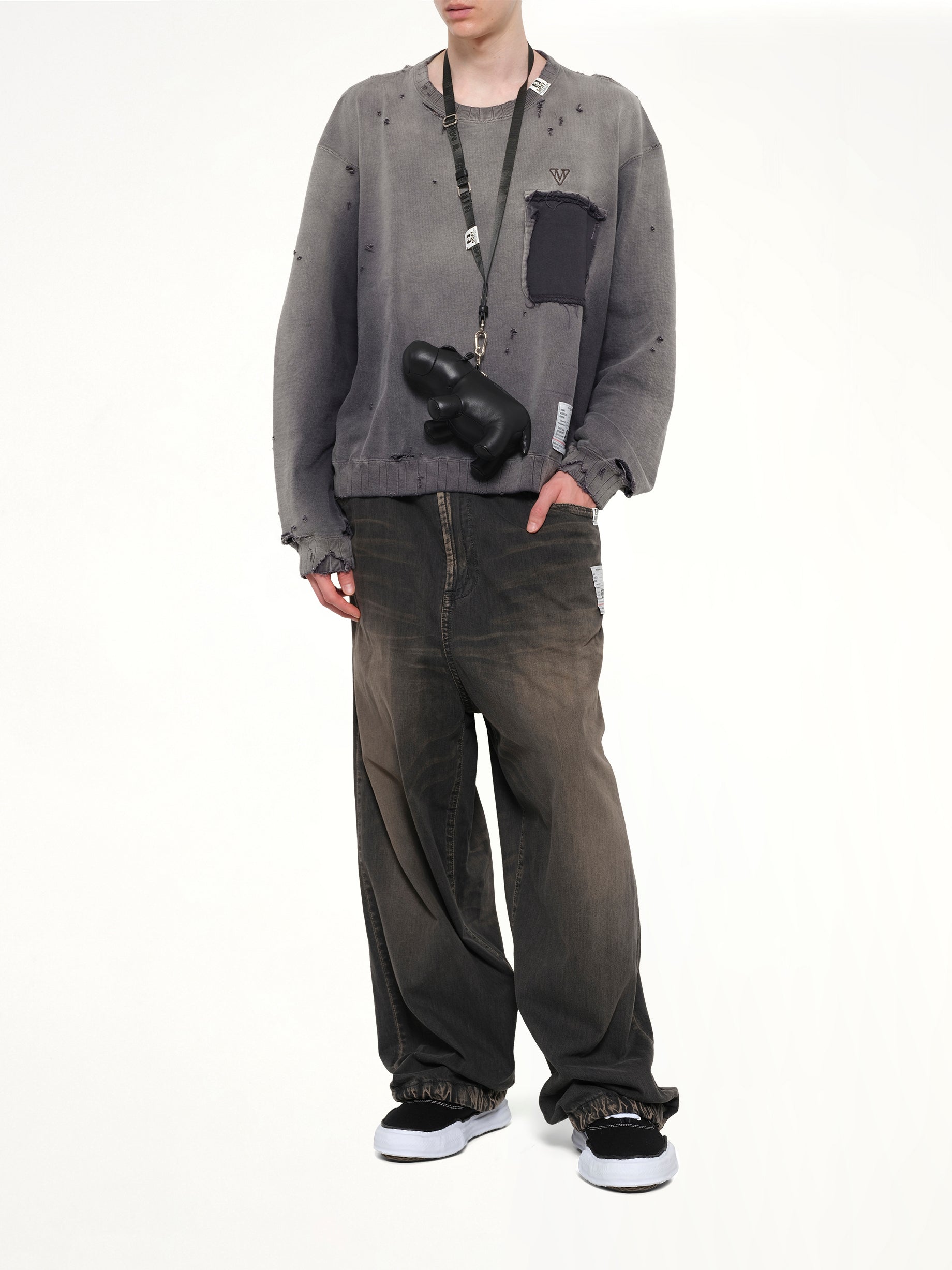 MAISON MIHARA YASUHIRO Mini Hippopotamus Bag in Black With Strap from MARAIS