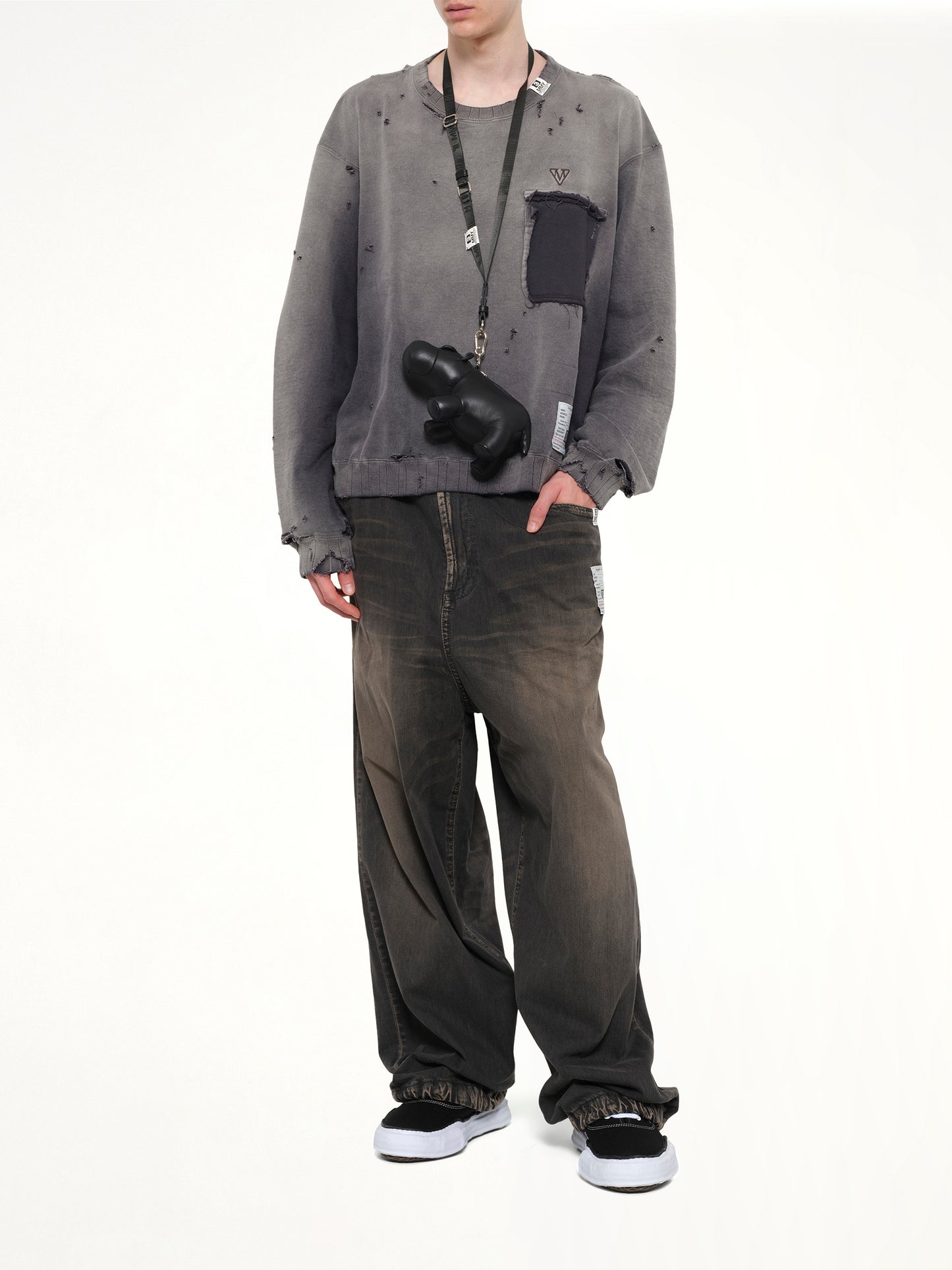 Mini Hippopotamus Bag in Black