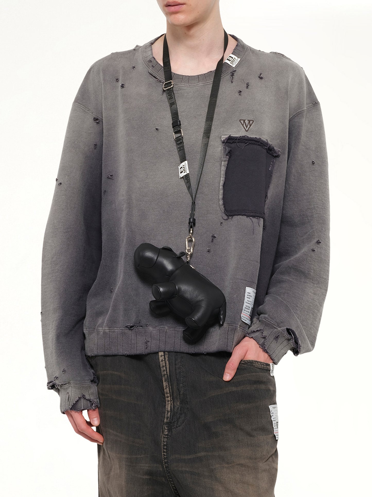 Mini Hippopotamus Bag in Black