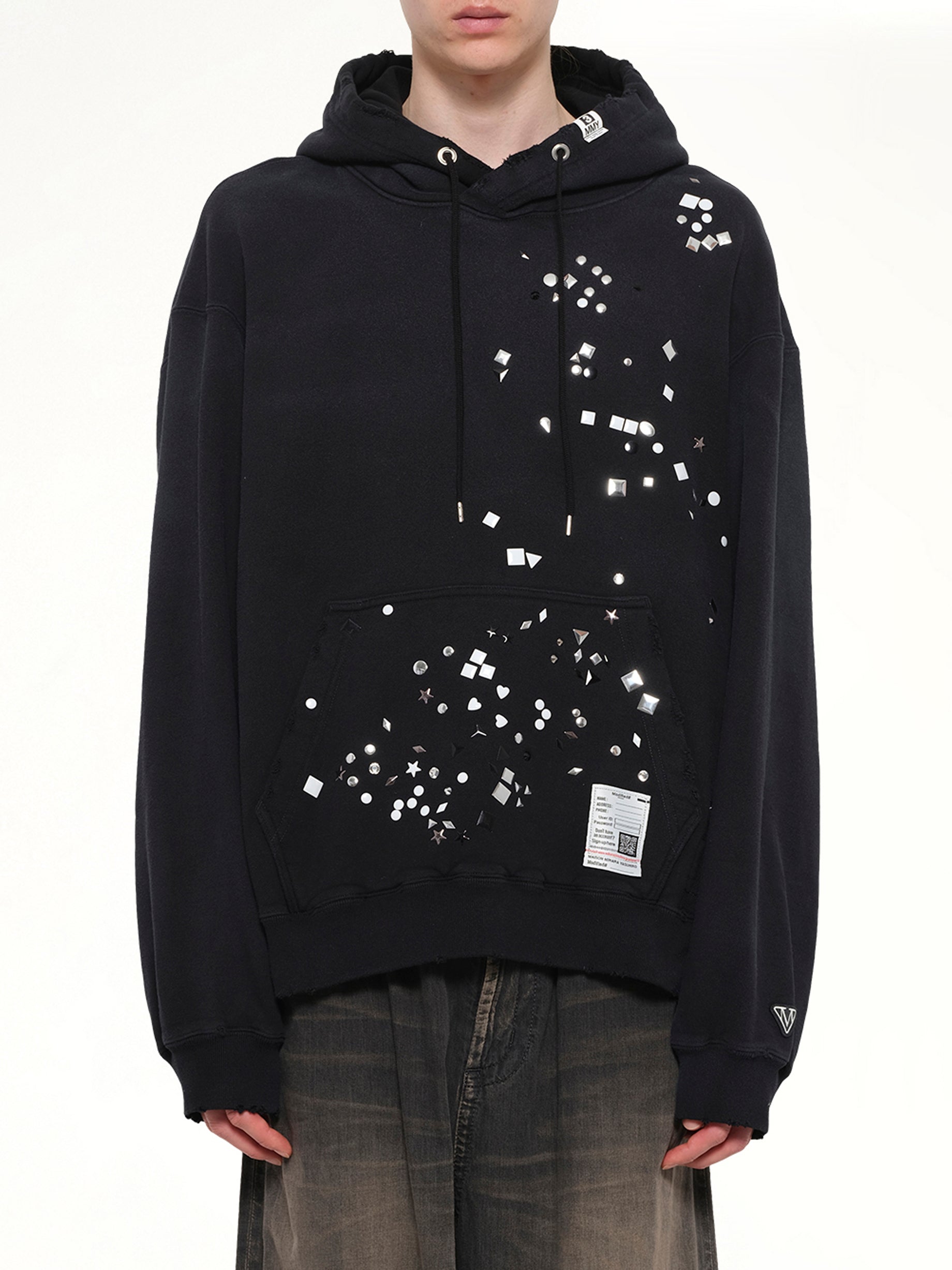 Embellished Hoodie in Black