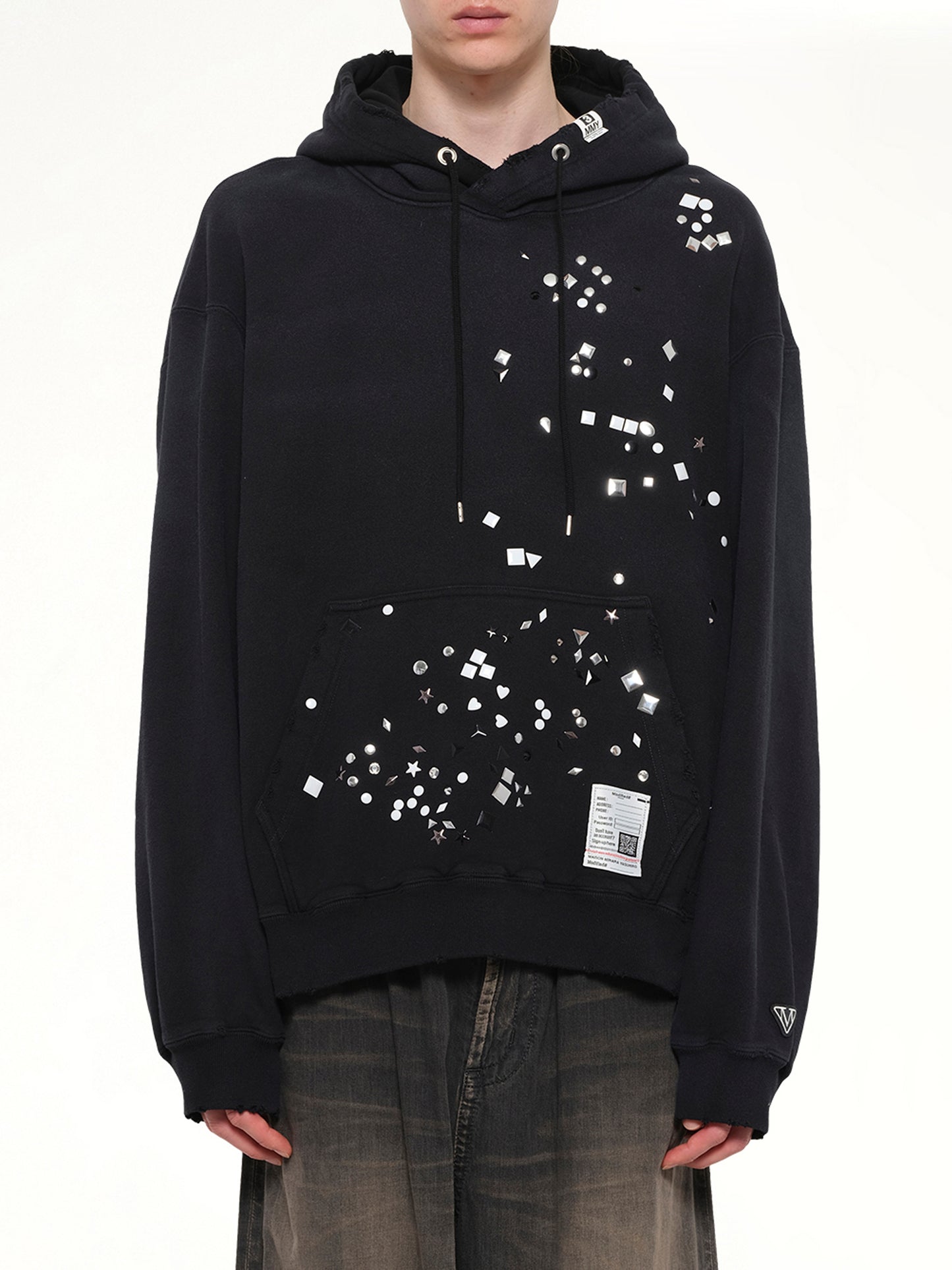 Embellished Hoodie in Black