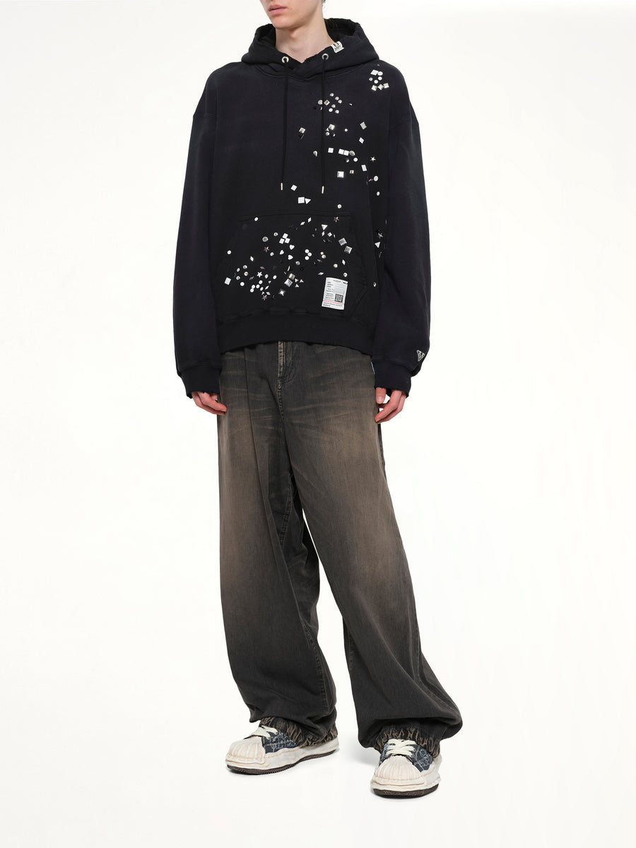 Embellished Hoodie in Black