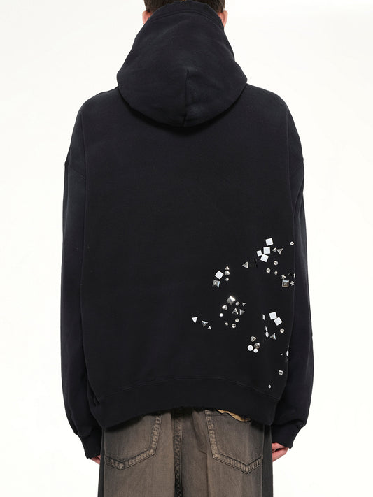 Embellished Hoodie in Black