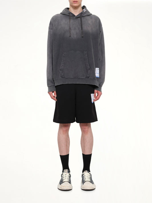 Instrumental French Terry Distressed Hoodie in Black