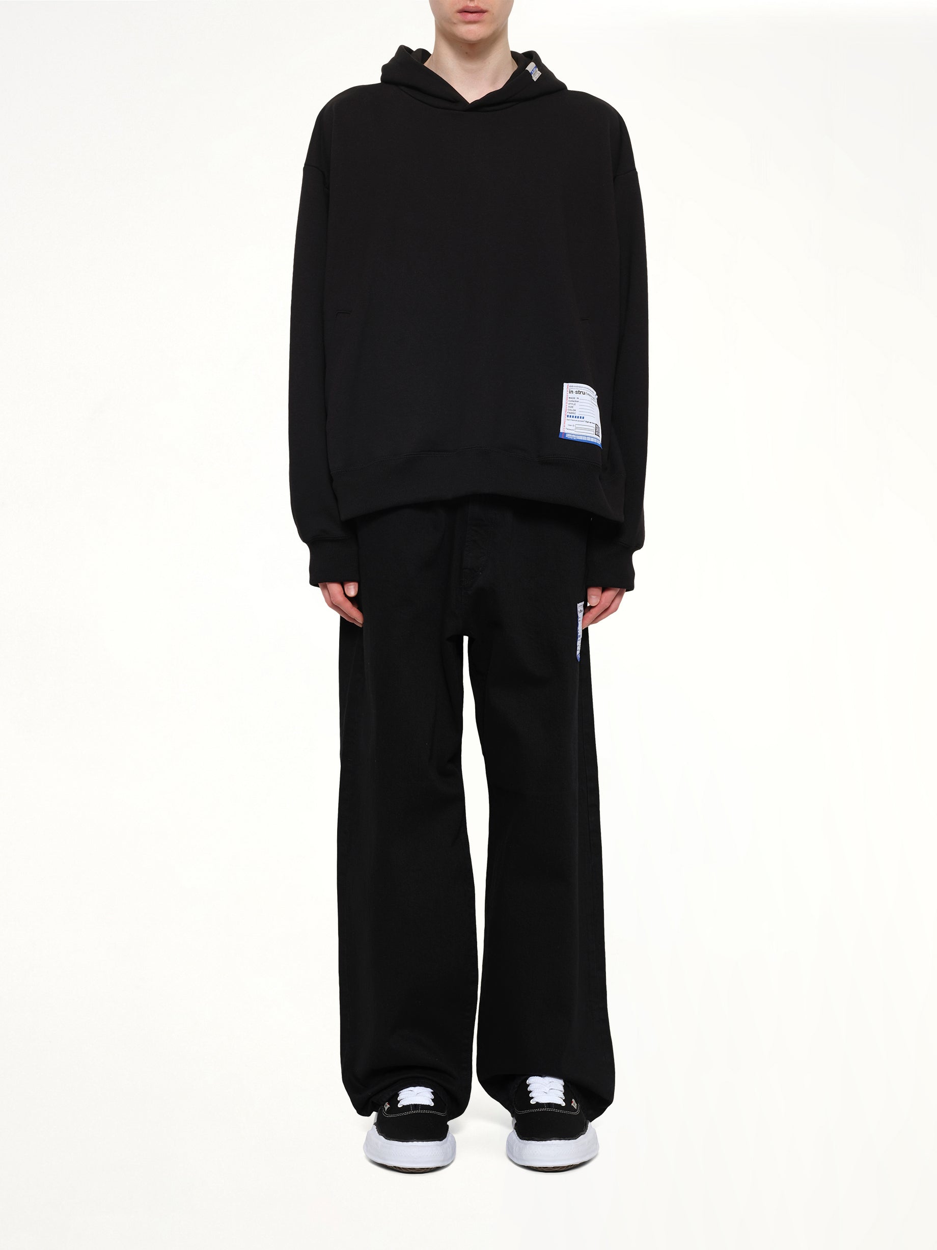 MAISON MIHARA YASUHIRO , Instrumental Heavy Weight Hoodie in Black Model View from MARAIS