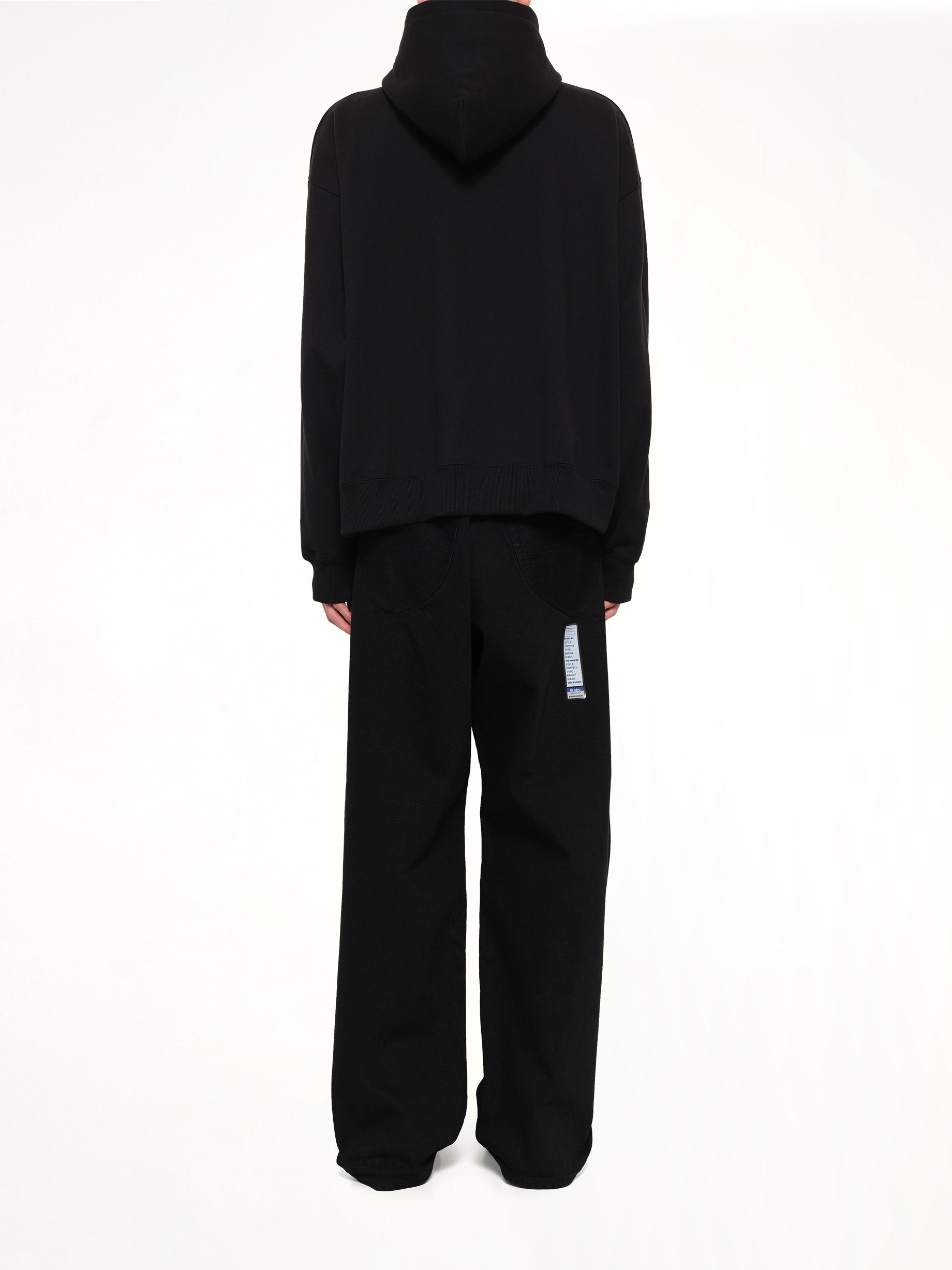MAISON MIHARA YASUHIRO , Instrumental Heavy Weight Hoodie in Black Back View from MARAIS
