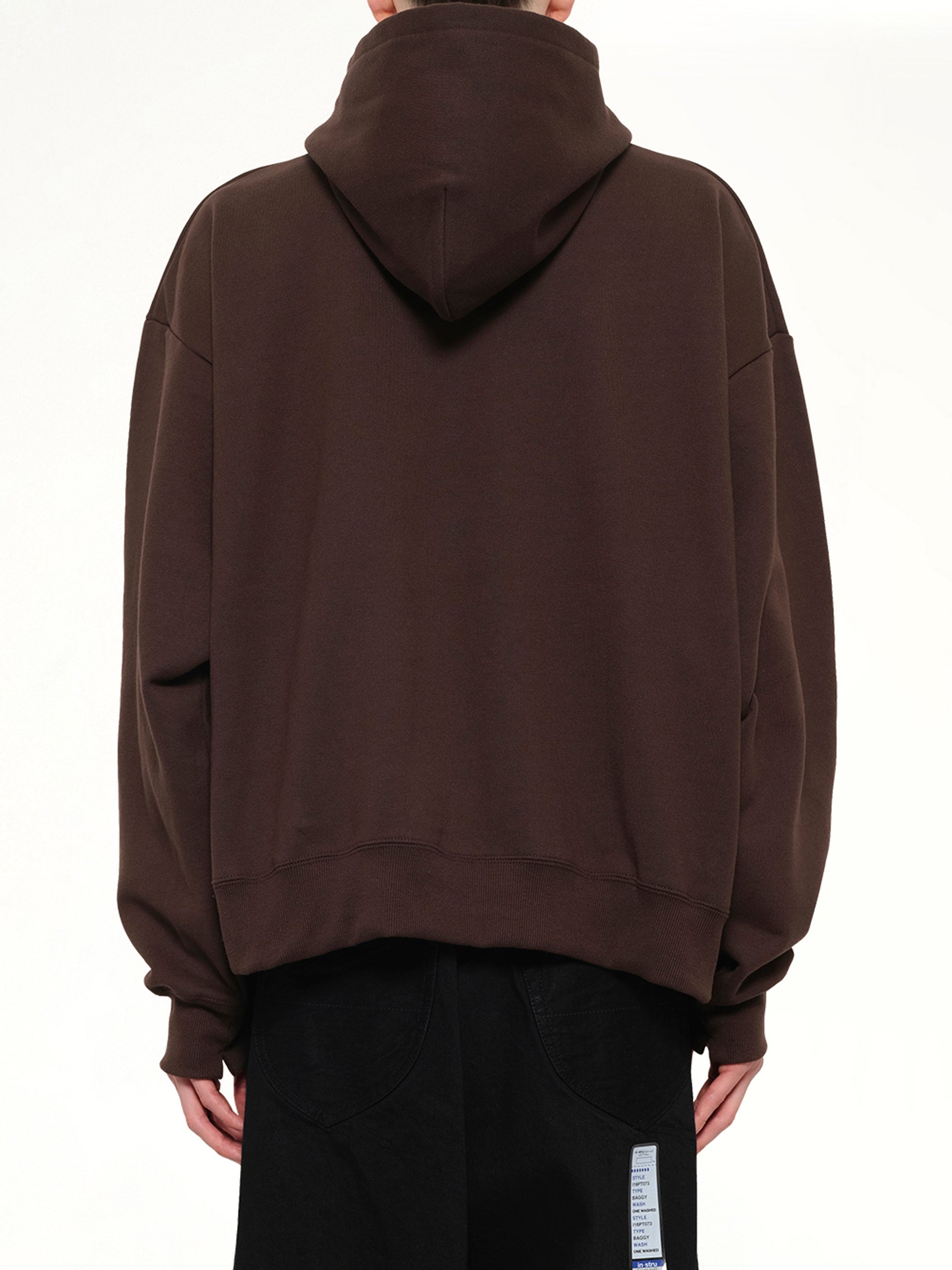 MAISON MIHARA YASUHIRO Instrumental Heavy Weight Hoodie in Brown Back View from MARAIS