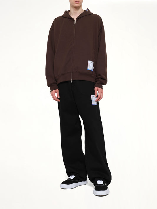 Instrumental Heavy Weight Zip Hoodie in Brown