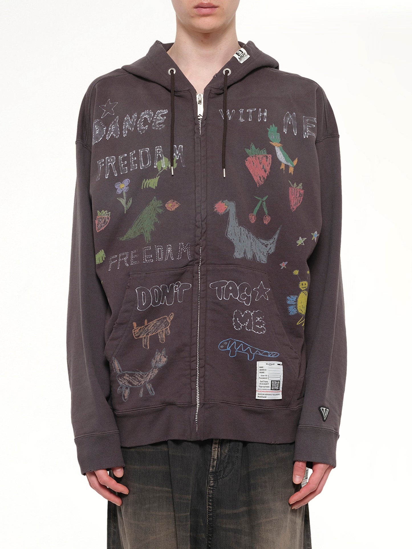 Kids Doodle Parka in Black