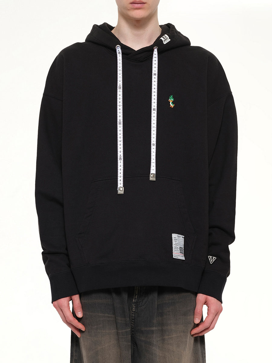 Leon Embroidery Hoodie in Black