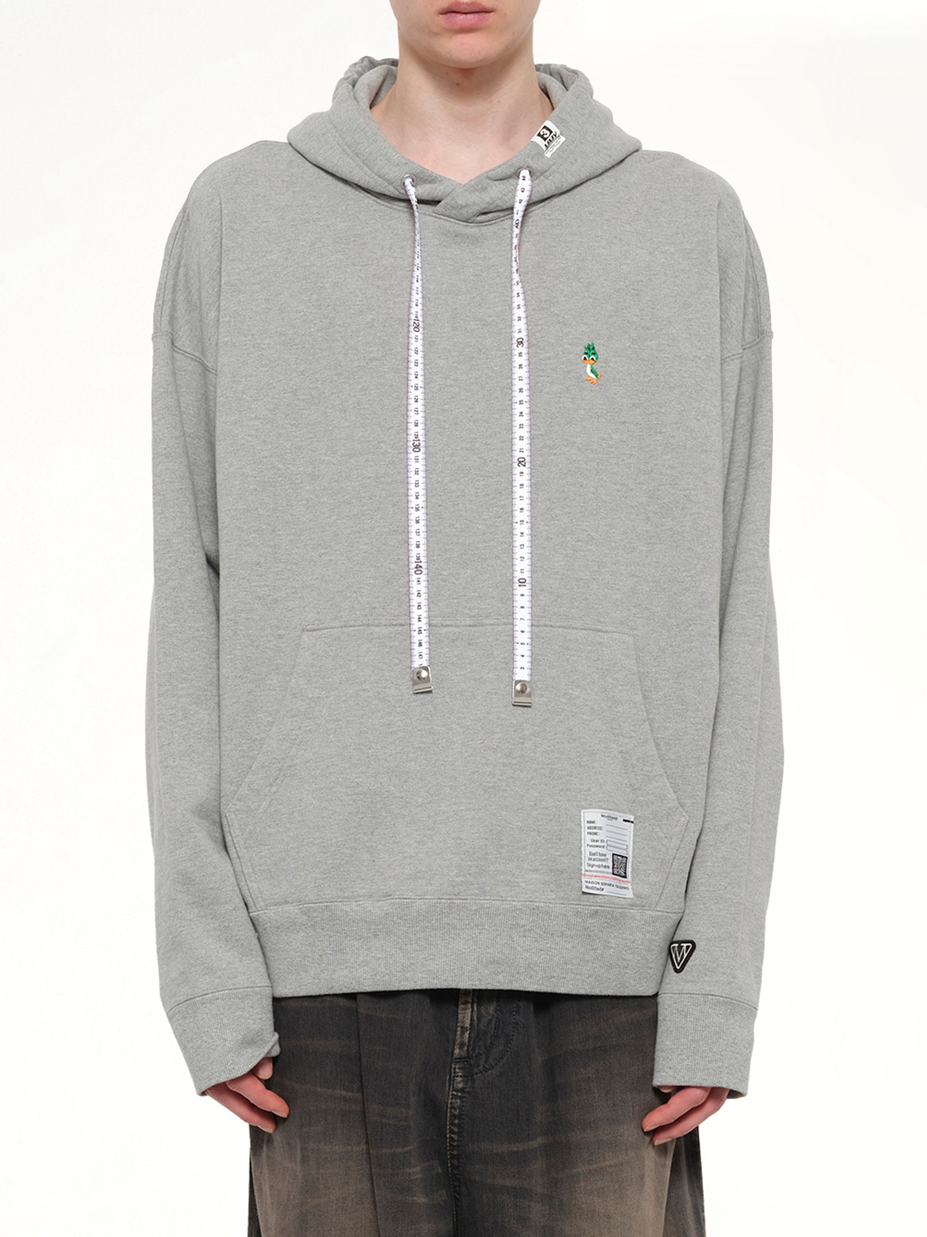 Leon Embroidery Hoodie in Gray