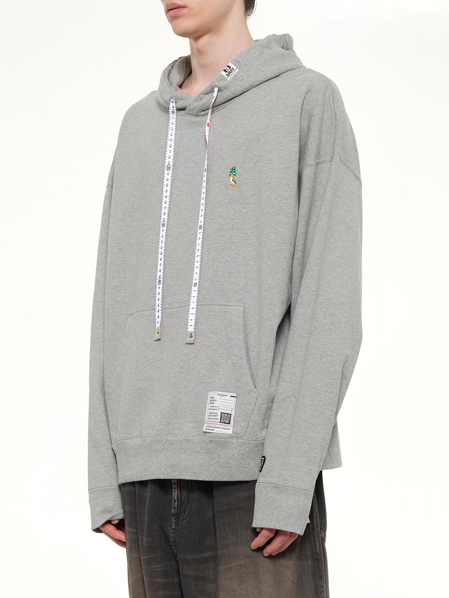 Leon Embroidery Hoodie in Gray