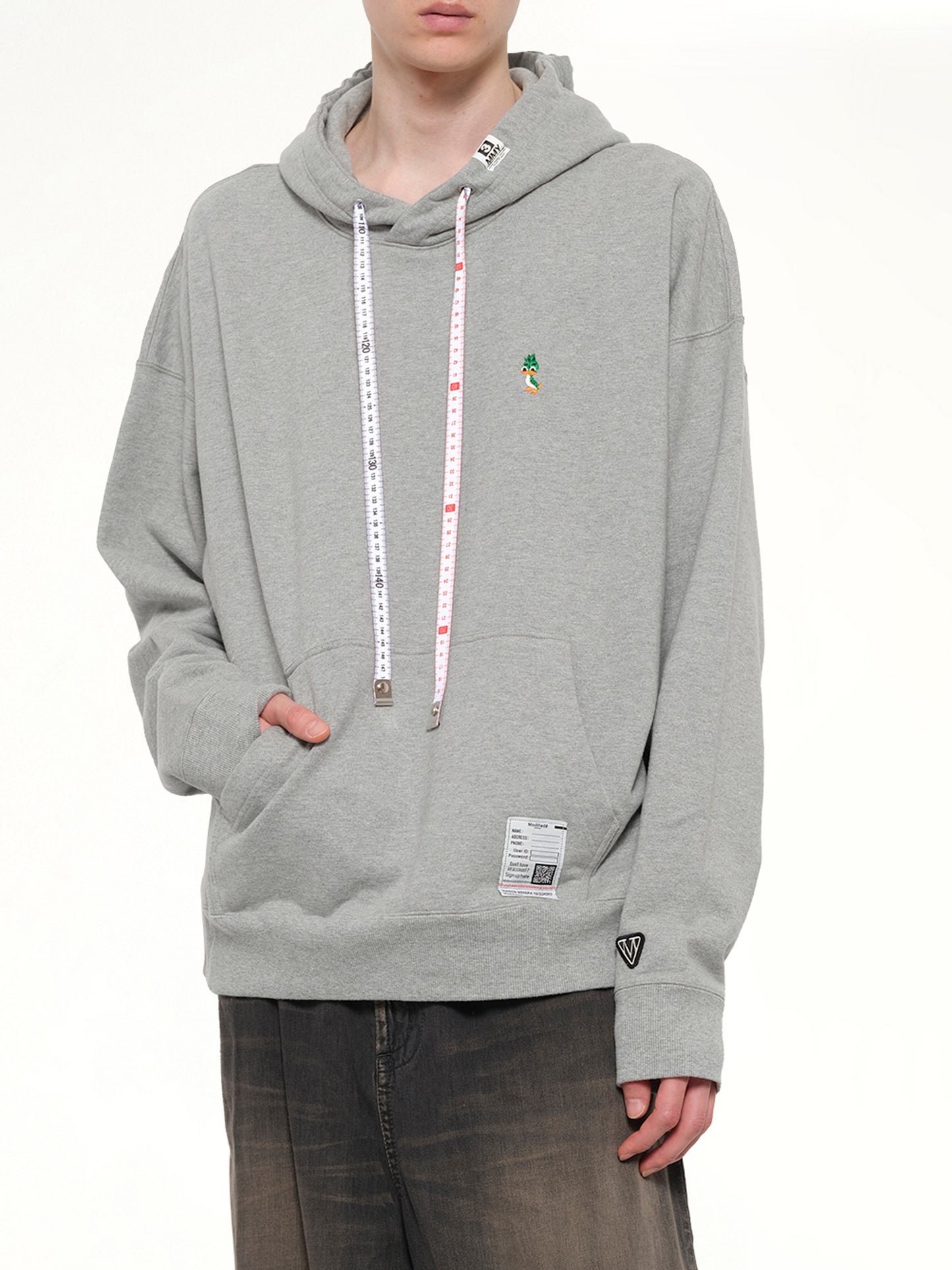 Leon Embroidery Hoodie in Gray