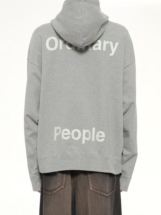 Leon Embroidery Hoodie in Gray