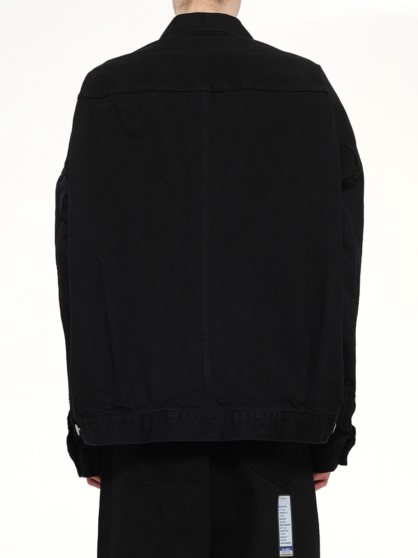 Instrumental One Washed Selvage Denim Jacket in Black