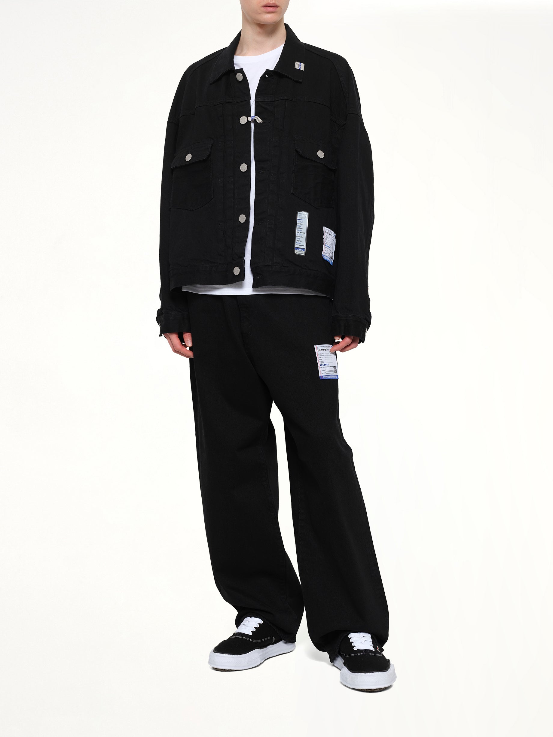 MAISON MIHARA YASUHIRO , Instrumental One Washed Selvage Denim Jacket in Black Full Reference from MARAIS