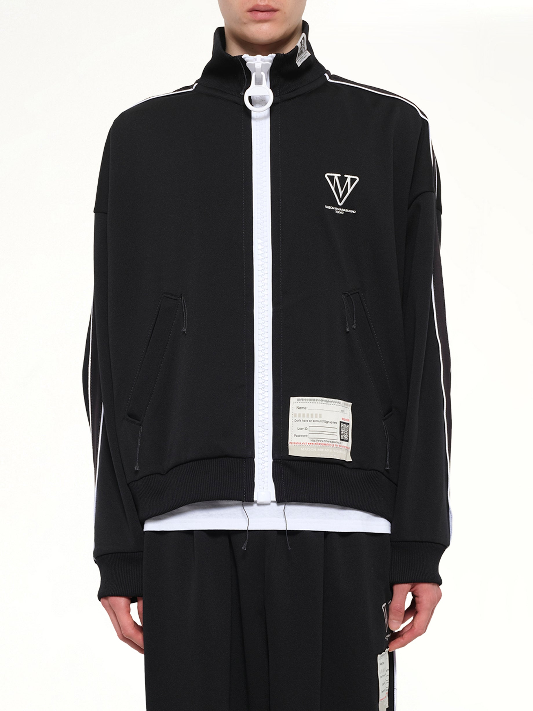 Amateur Sewn Track Jacket in Black