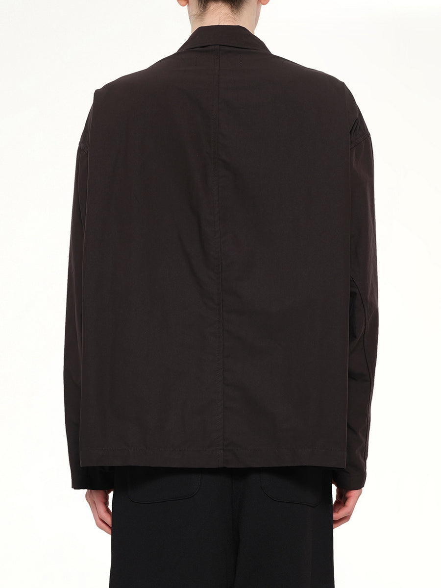 Instrumental Back Twill Zip Blouson in Black