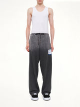 Instrumental French Terry Distressed Easy Pants in Black